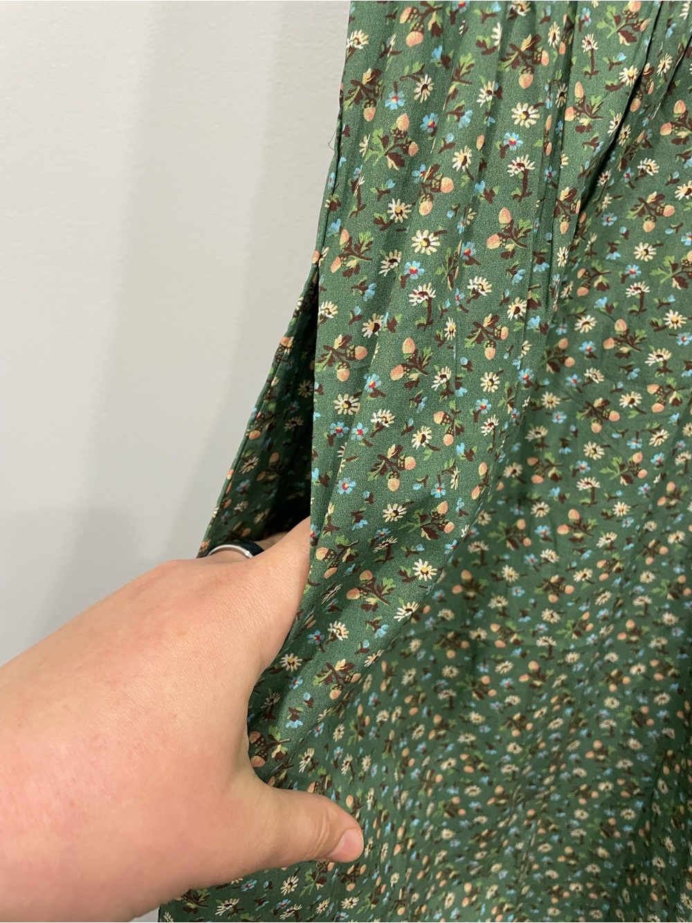 Christy Dawn Green Floral Wrap Dress - Picture 10 of 13